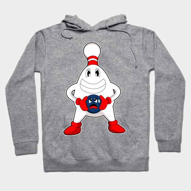 Bowling Bowling pin Bowling ball Hoodie by Markus Schnabel